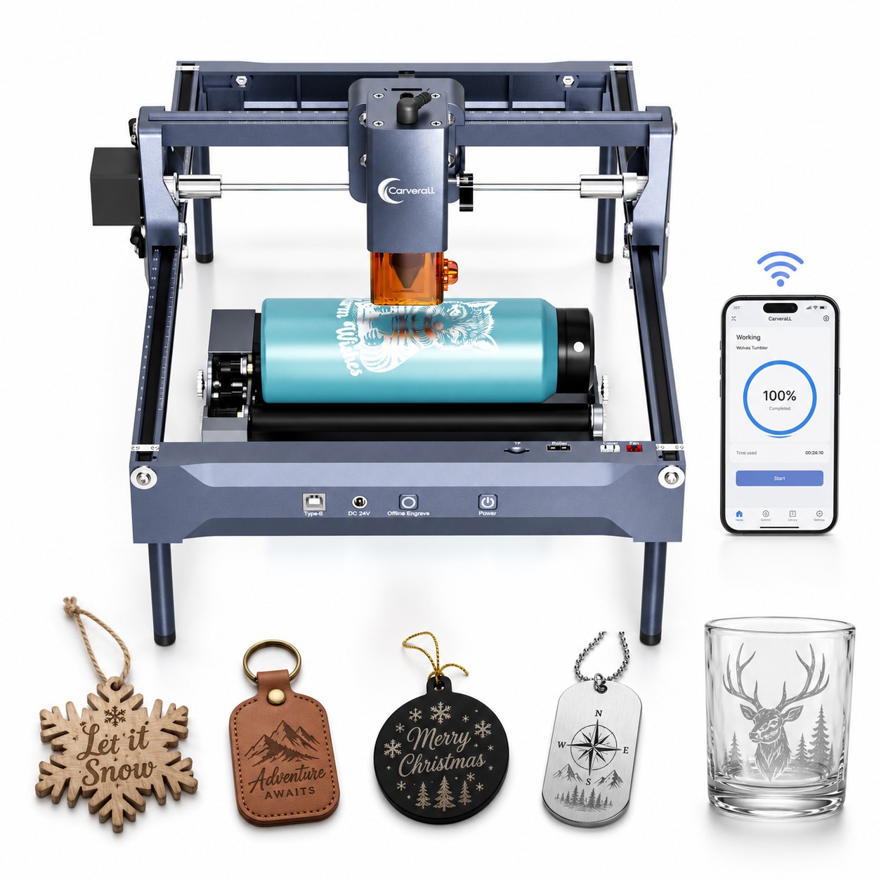 Industrial Laser Engraver - Máquina de Grabado Láser K15PRO 5W