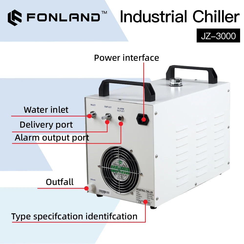 Enfriador de Agua Industrial F - Laser Industrial Chiller reseña y precio