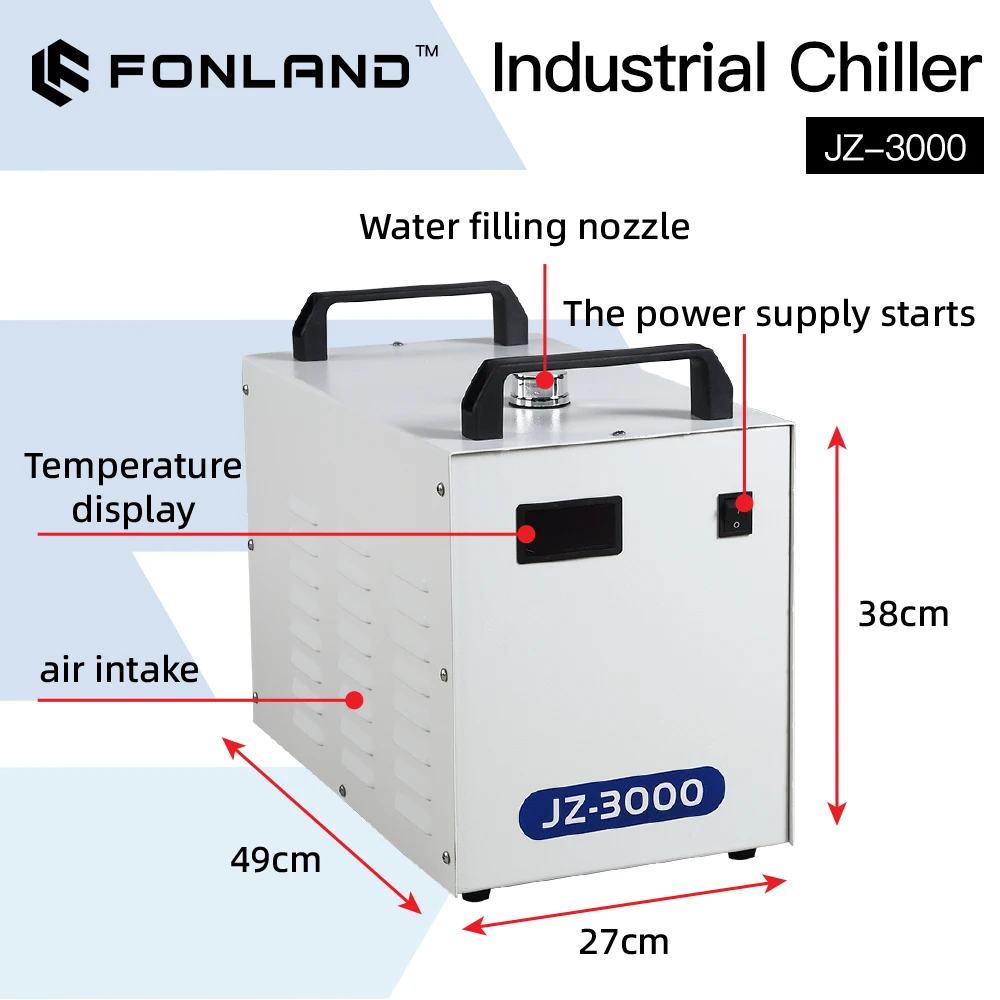 Enfriador de Agua Industrial F - Laser Industrial Chiller reseña y precio